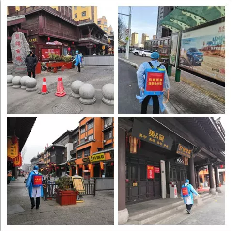 许昌玛丽医院消杀队对公共区域进行消毒