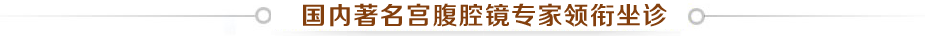 国内著名宫腹腔镜专家领衔坐诊